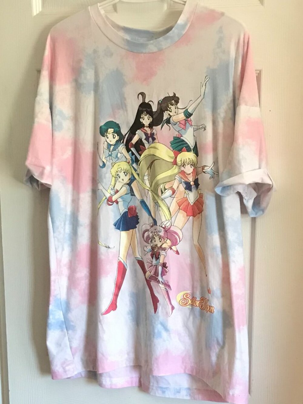 Sailor Moon T-Shirt NEW L/XL Pastel Tie Dye